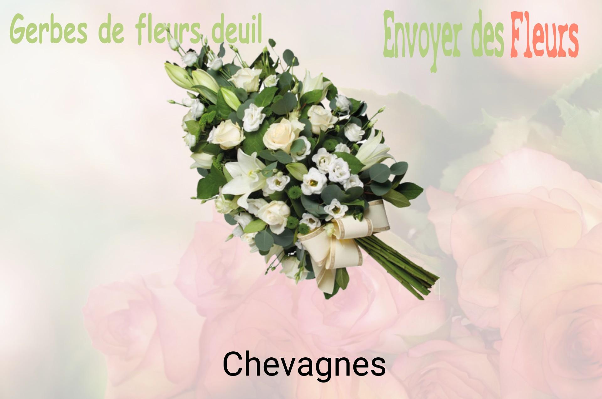 Gerbe de fleurs de deuil livrée à Chevagnes